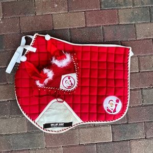 Horse sized saddle pad with bonnet